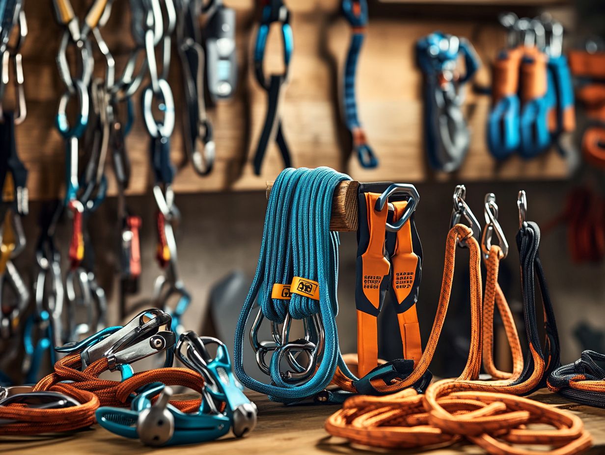 Climbers choosing the right gear for various skill levels