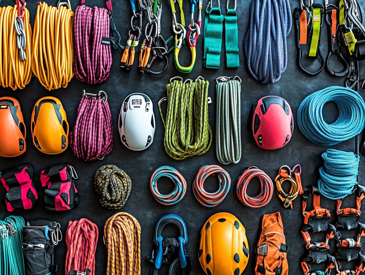 A person selecting climbing gear for safety and performance