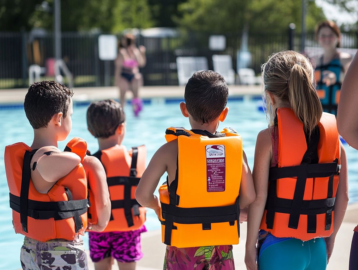 A child learning about water safety rules.