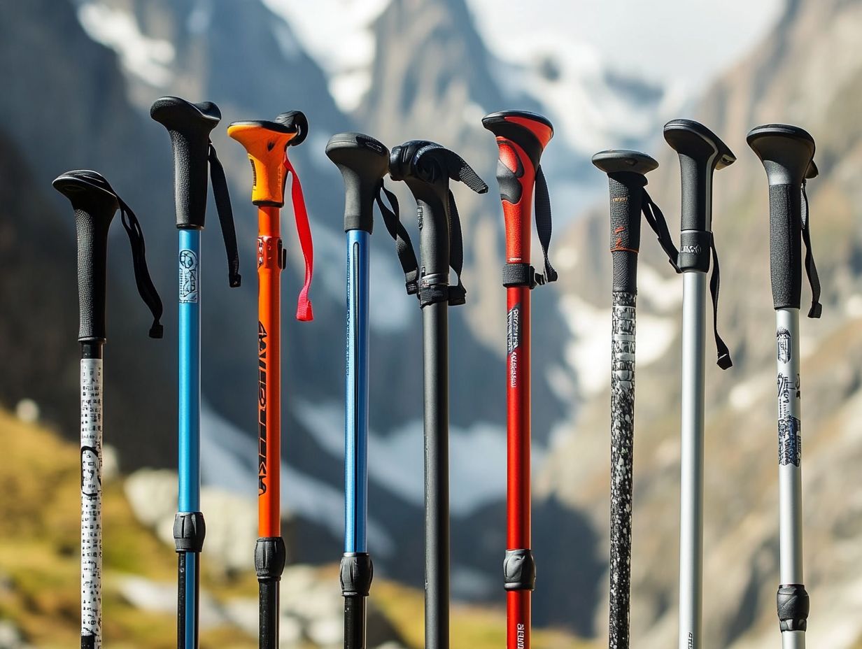 A person using hiking poles for improved stability on a rocky trail.