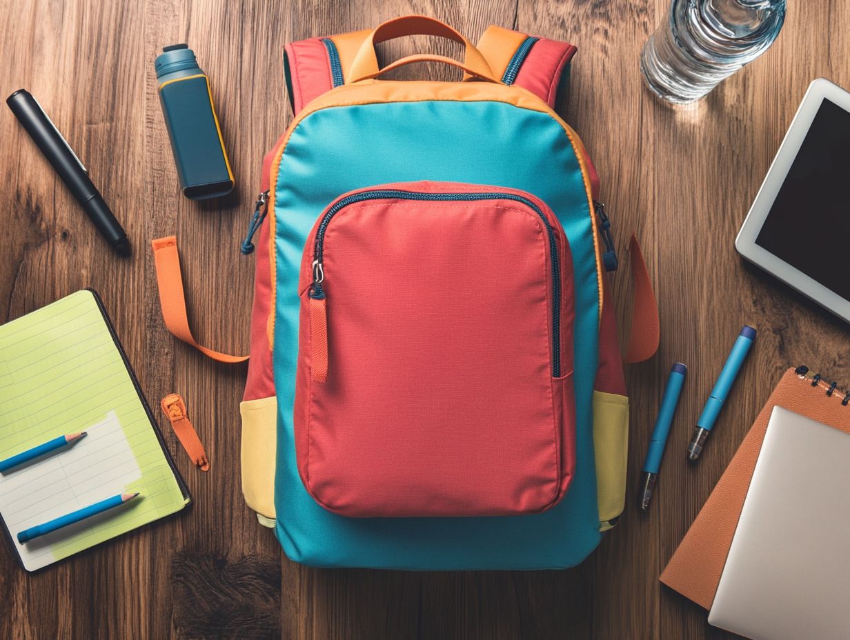 An infographic detailing frequently asked questions about backpacks.