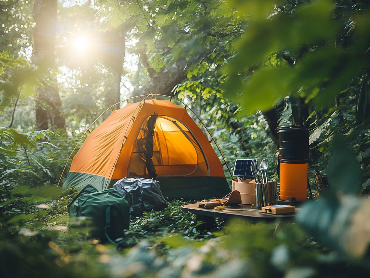 An example of eco-friendly camping gear