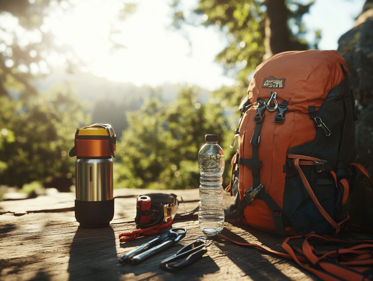 A variety of accessories designed to enhance comfort and convenience during outdoor adventures.