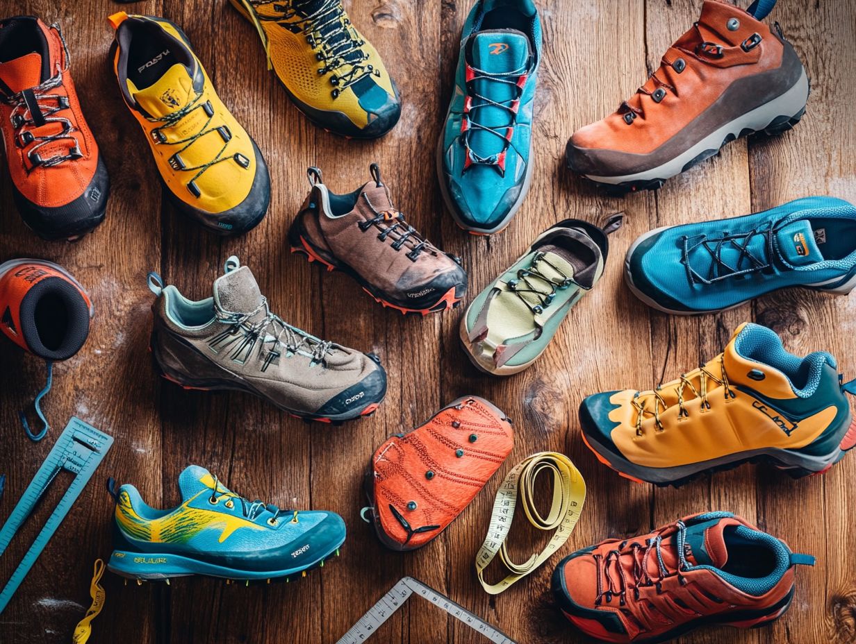 What are the different types of climbing shoes?