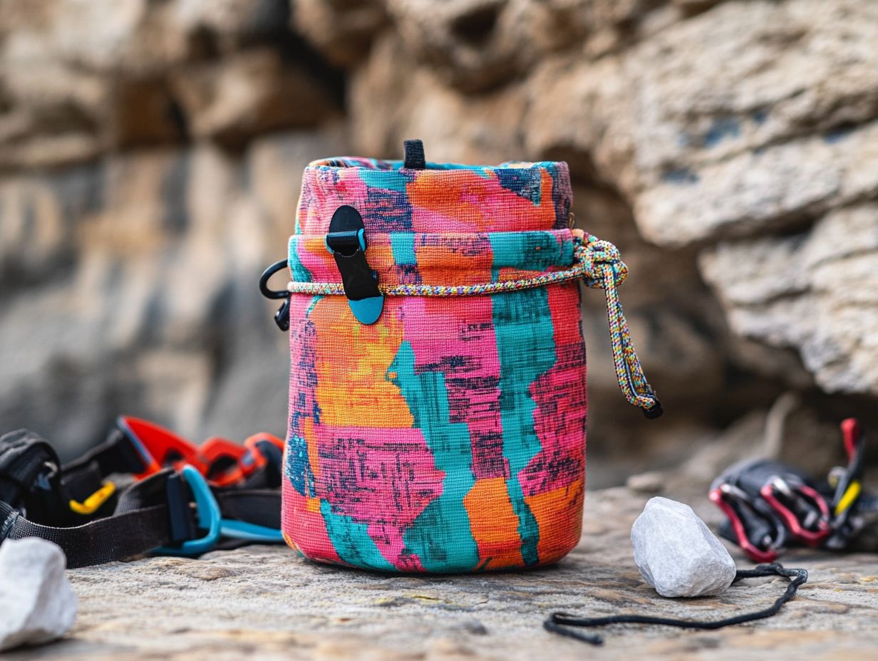 A variety of climbing chalk bags to enhance your adventure.