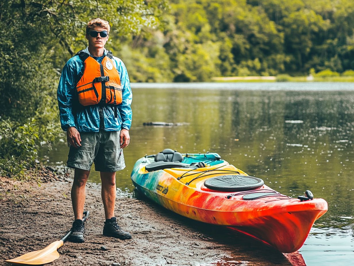 Image showing essential items for kayaking attire